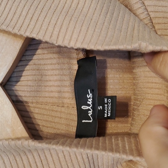 NEW Lulus Womens Mock Neck Comfort Ribbed Bodysuit Top sz S - Picture 3 of 10